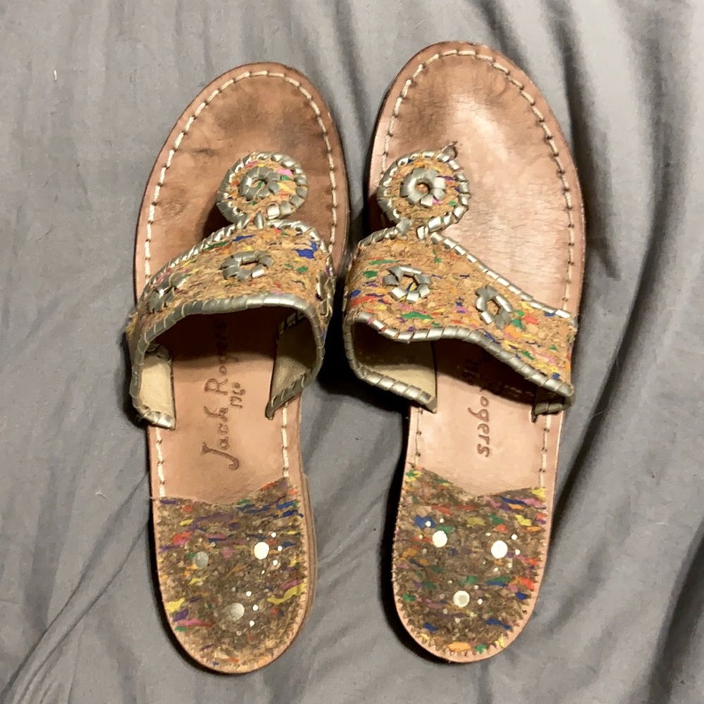 Size 8.5 Jack Rogers multi color sandals